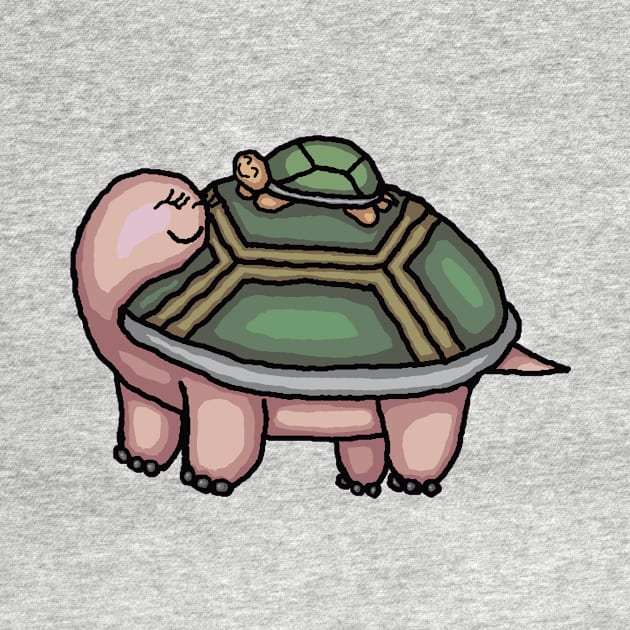 Cute Turtle and Baby Turtle by TacoCat Designs